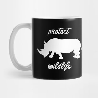 protect wildlife - rhino Mug